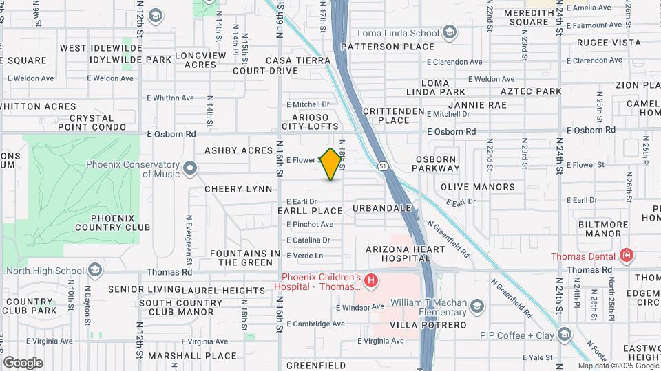 1731 E Cheery Lynn Rd, Unit 1731 Front Map and Location Details