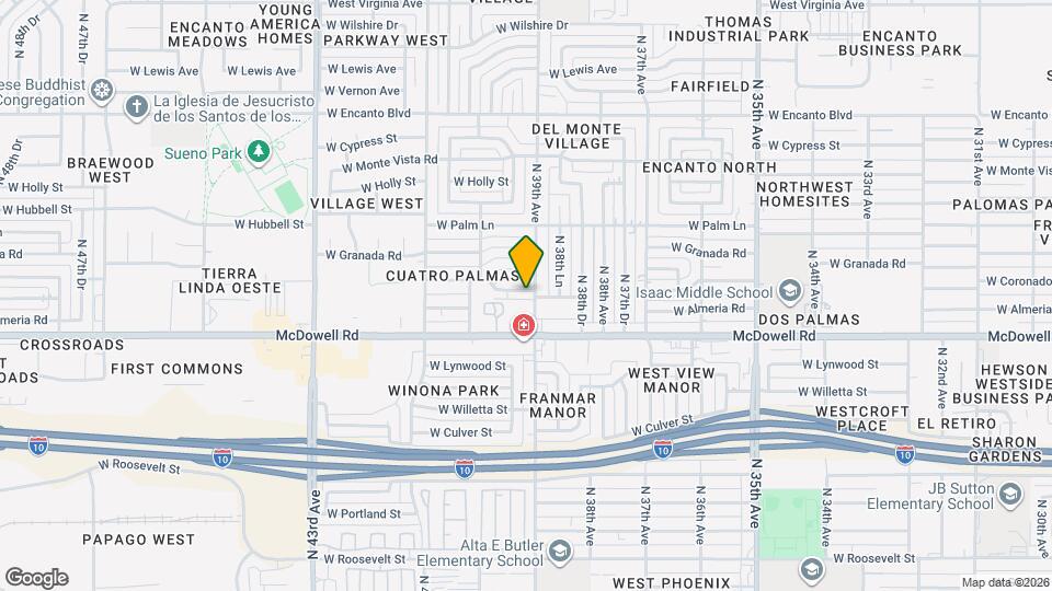 3905 W Almeria Rd Map and Location Details