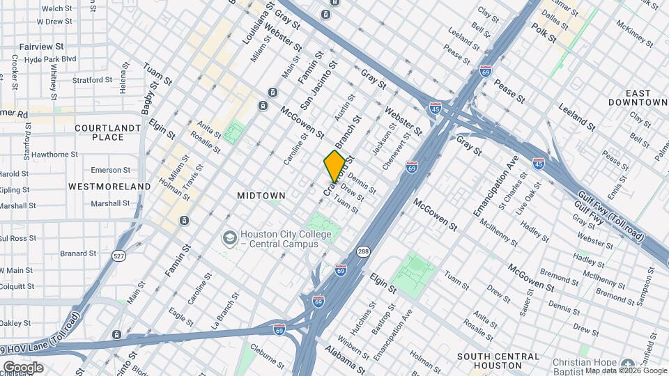 2809 Crawford St Mapa y Detalles de la Ubicación