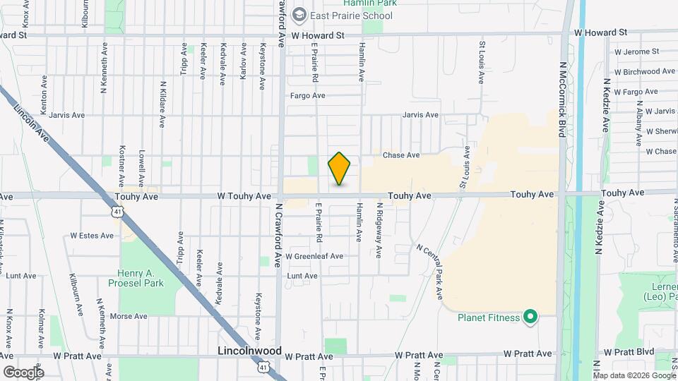 3830 W Touhy Ave Map and Location Details