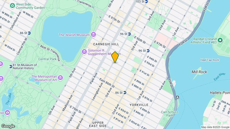1349-1355 Lexington Ave Map and Location Details