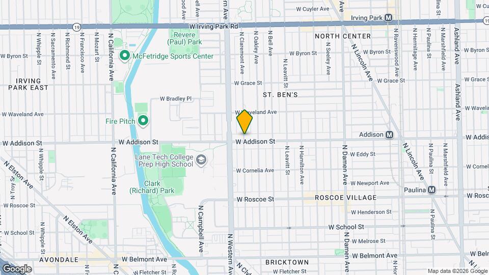 3600 N Claremont Ave Map and Location Details