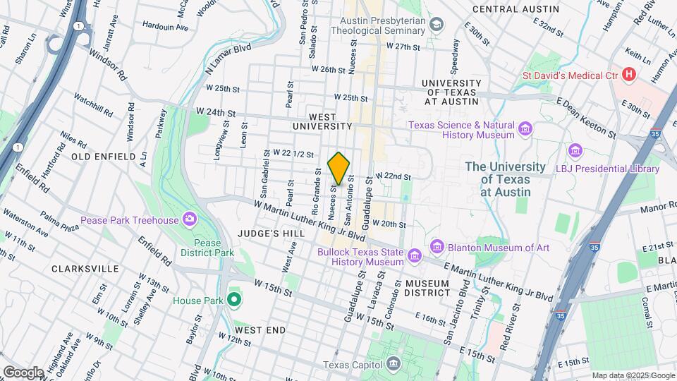 2103 Nueces St Map and Location Details