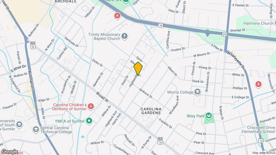 217 Highland Ave Map and Location Details