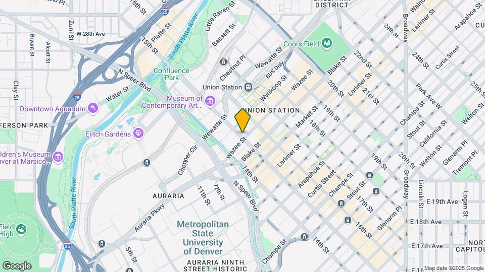 1501 Wazee St Mapa y Detalles de la Ubicación