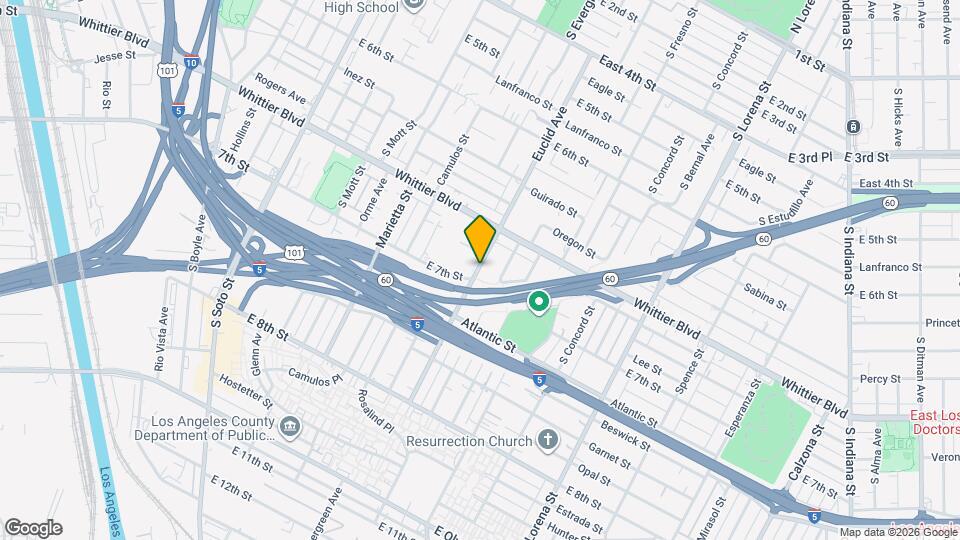 954 Euclid Ave Map and Location Details