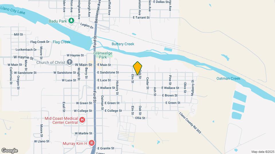 909 Oak St Map and Location Details