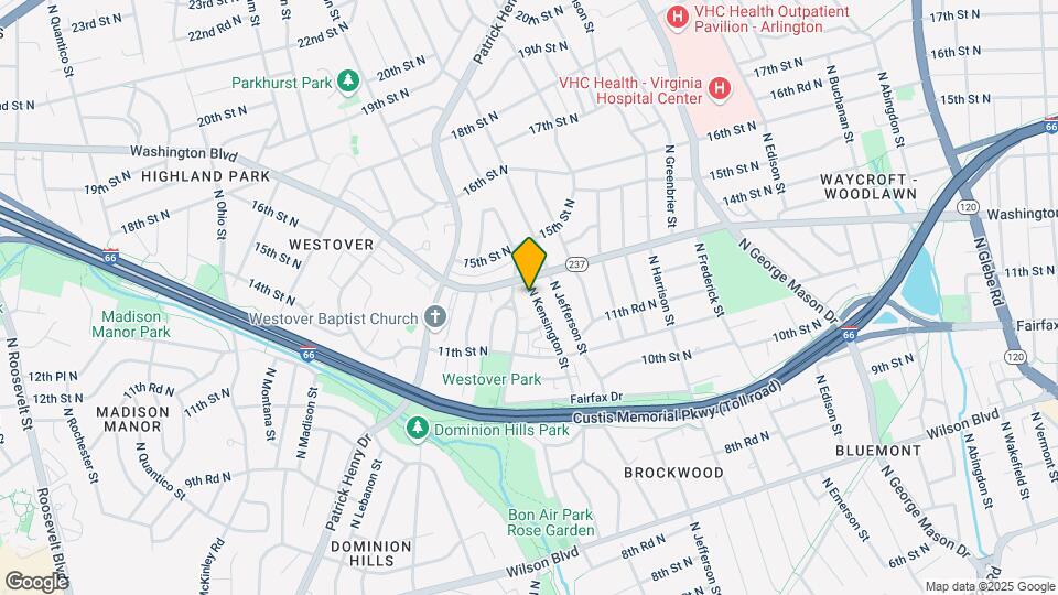 1210 N Kensington St Mapa y Detalles de la Ubicación