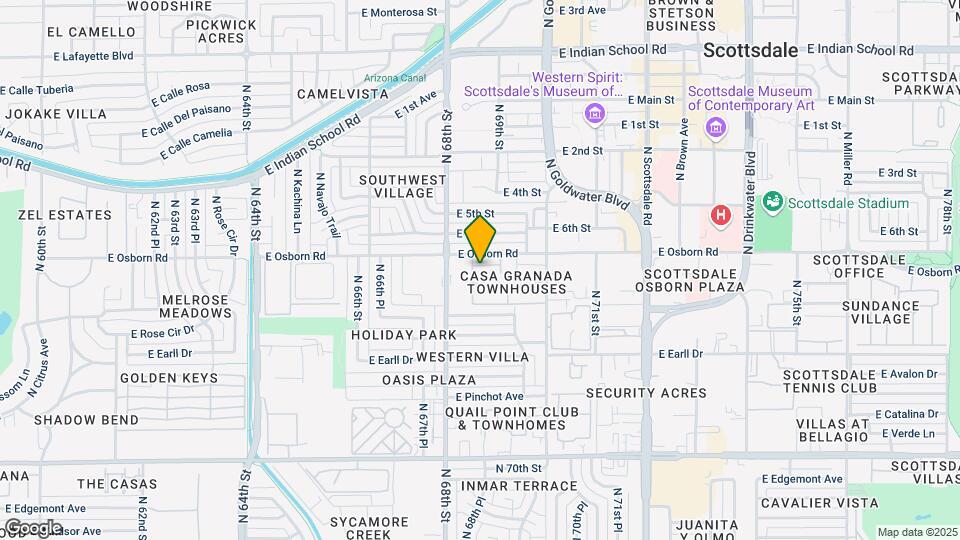 6833 E Osborn Rd Map and Location Details