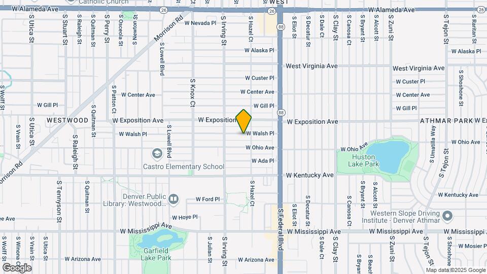 3166 W Walsh Pl Map and Location Details