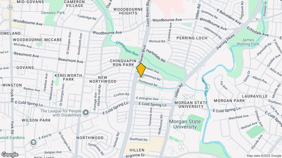 1500 Pentwood Rd Map and Location Details