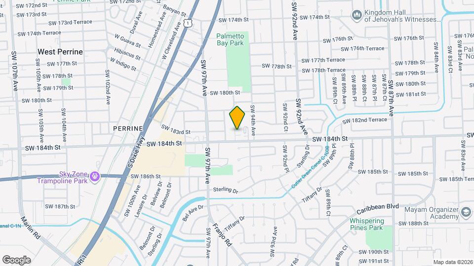 9437 SW 183rd Terrace Map and Location Details