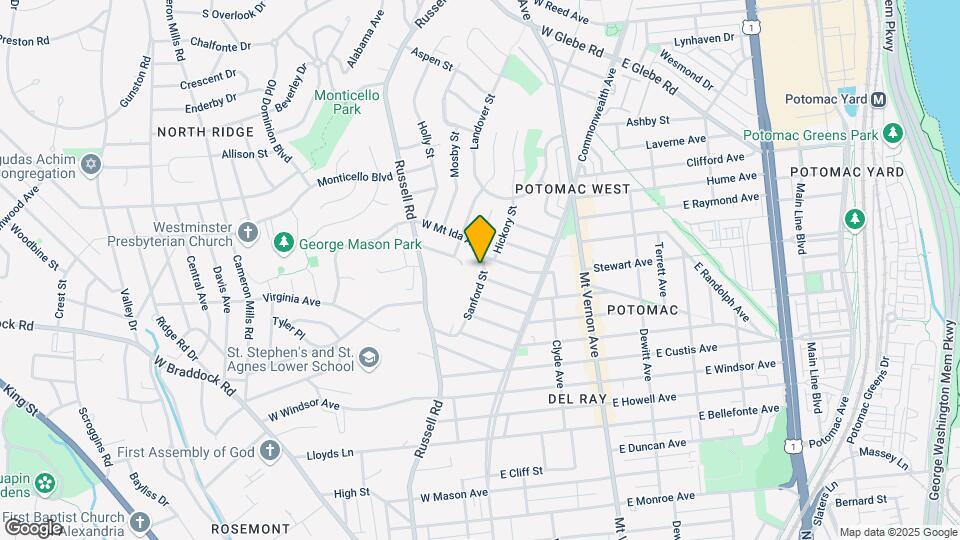 2502 Sanford St, Unit Bright Furnished 1 BR Map and Location Details