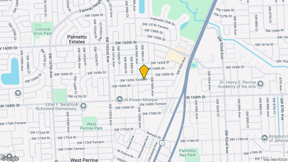 9840 SW 165th Terrace Map and Location Details