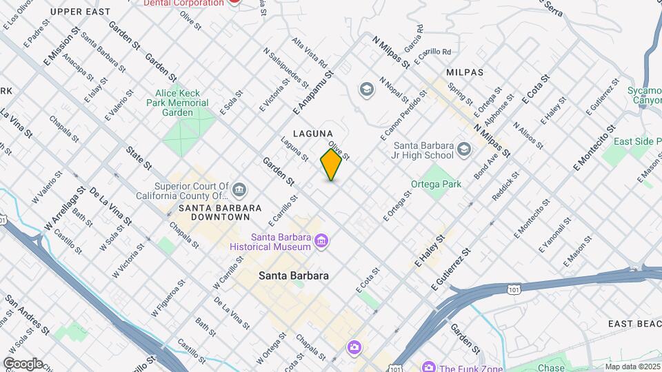 909 Laguna St, Unit B Map and Location Details