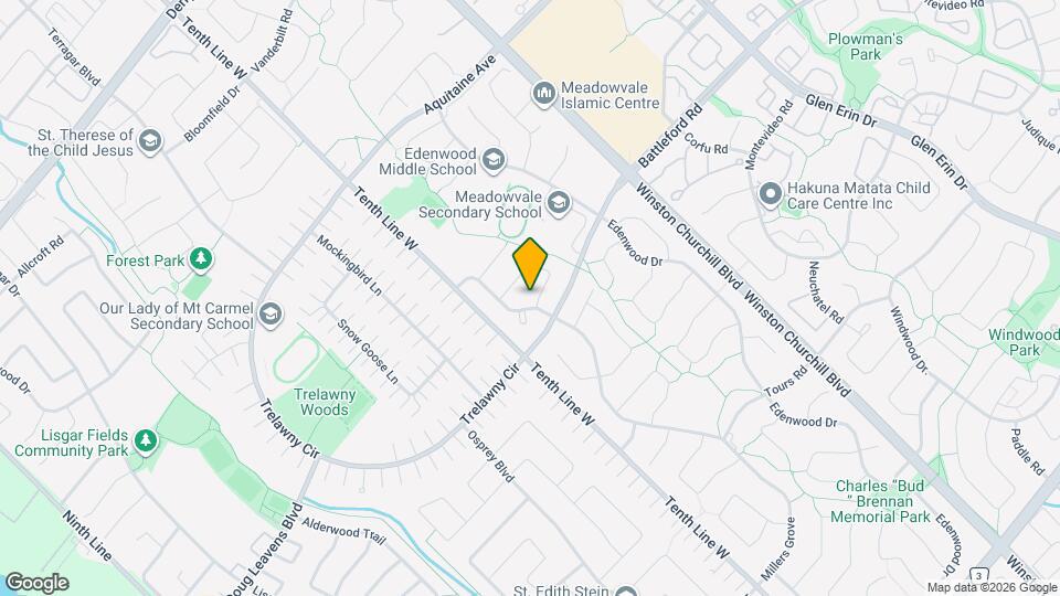 3084 Spring Creek Crescent Map and Location Details