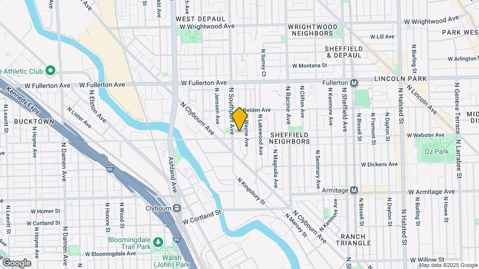 1346 W Webster Mapa y Detalles de la Ubicación