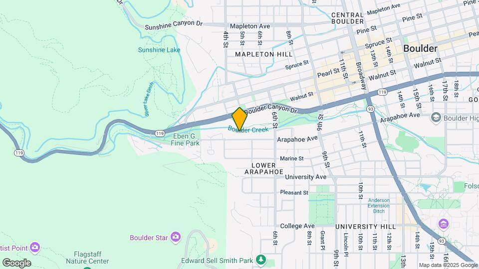 455 Arapahoe Ave, Unit A Map and Location Details