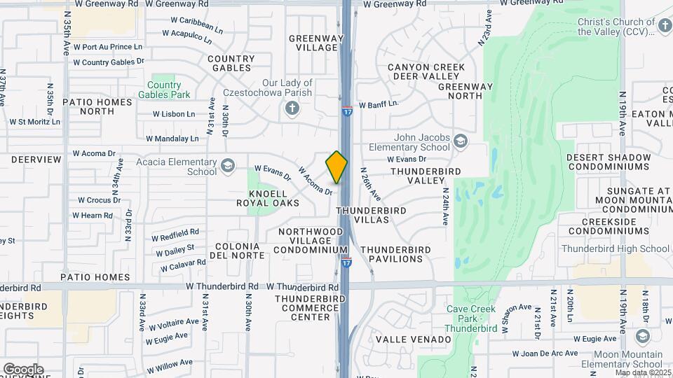 2708 W Acoma Dr Mapa y Detalles de la Ubicación