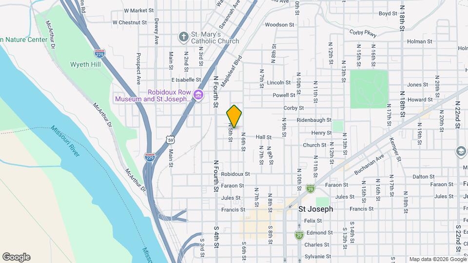 813 N 5th St Map and Location Details