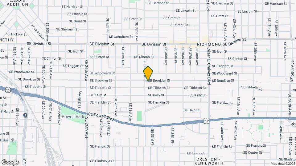 3314 SE Brooklyn St, Unit 1169 Mapa y Detalles de la Ubicación
