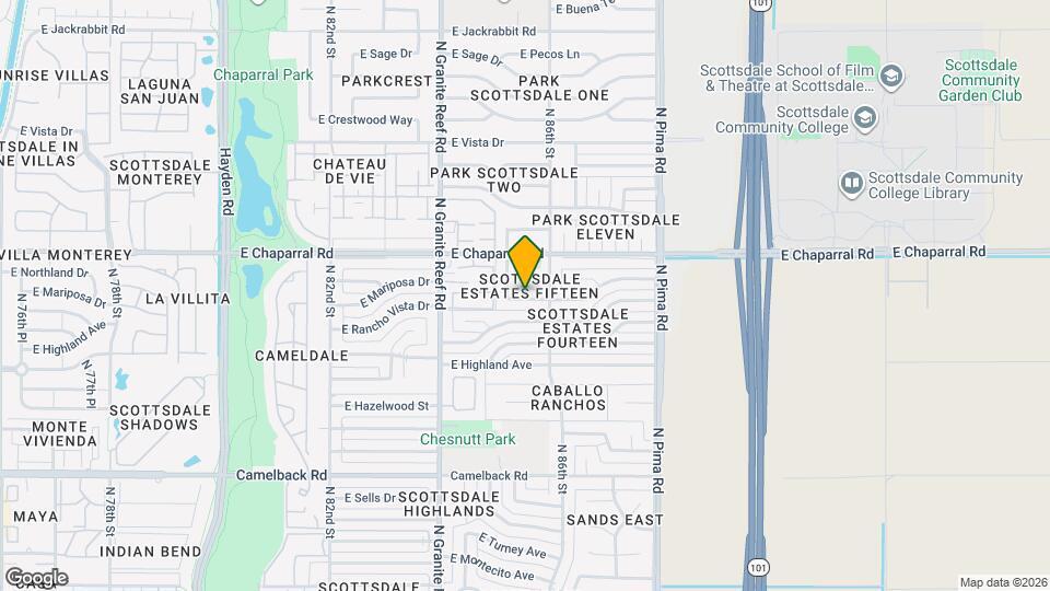 8524 E Mariposa Dr Map and Location Details