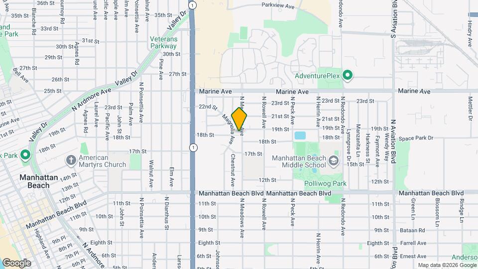 1813 N Meadows Ave Mapa y Detalles de la Ubicación