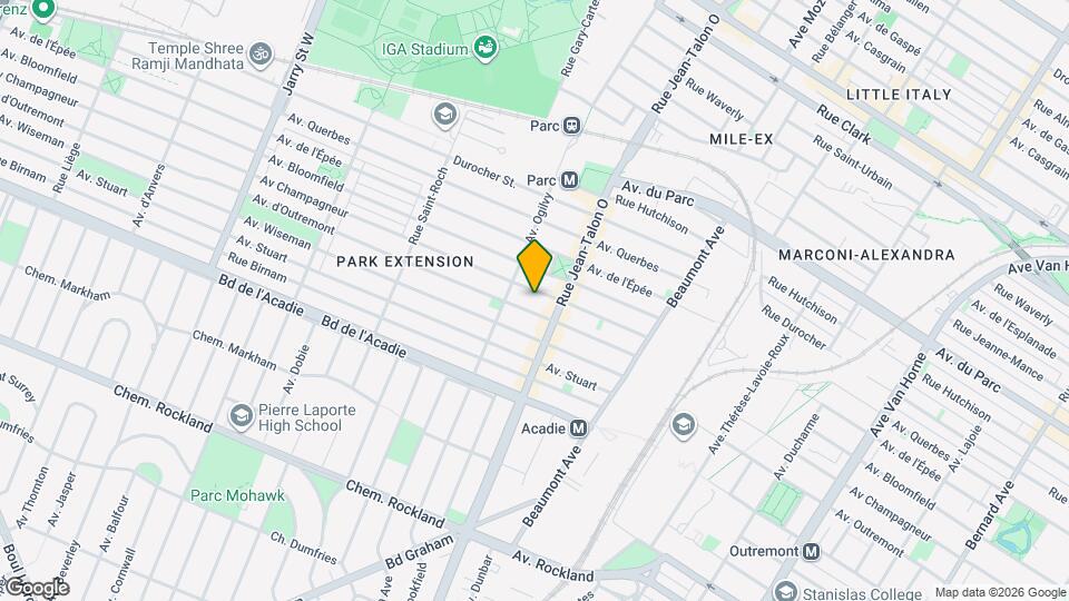 7240 Champagneur Av Map and Location Details