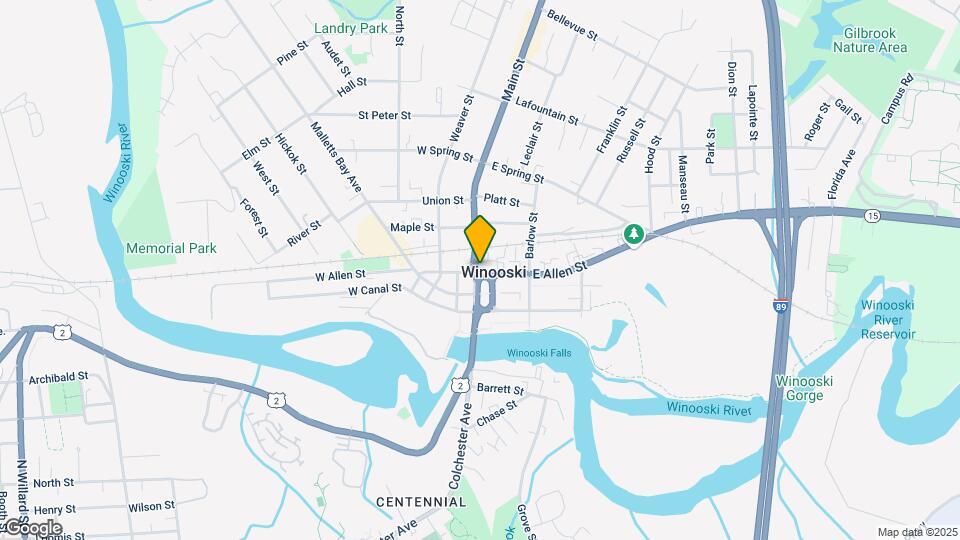 Winooski Block Mapa y Detalles de la Ubicación
