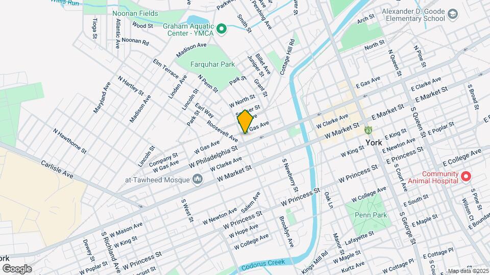 115 N Penn St Map and Location Details