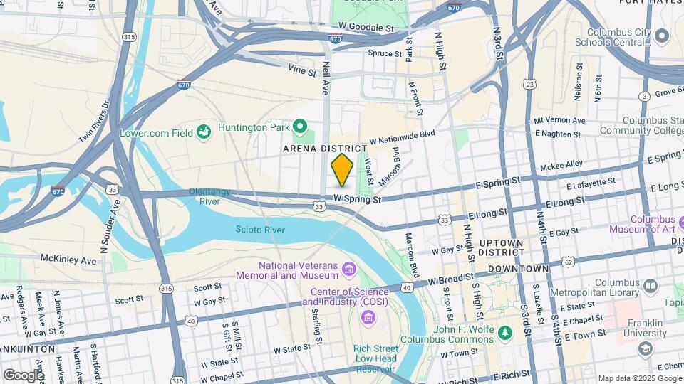 250 W Spring St Map and Location Details
