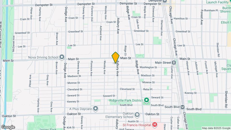 1307 Washington St, Unit Evanston Loft Apartment Mapa y Detalles de la Ubicación