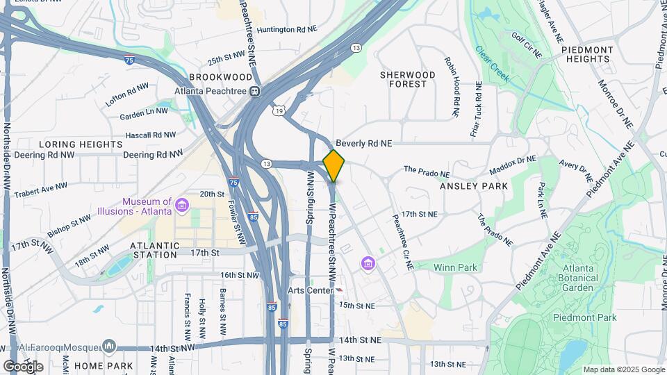 1460 W Peachtree St NW Map and Location Details