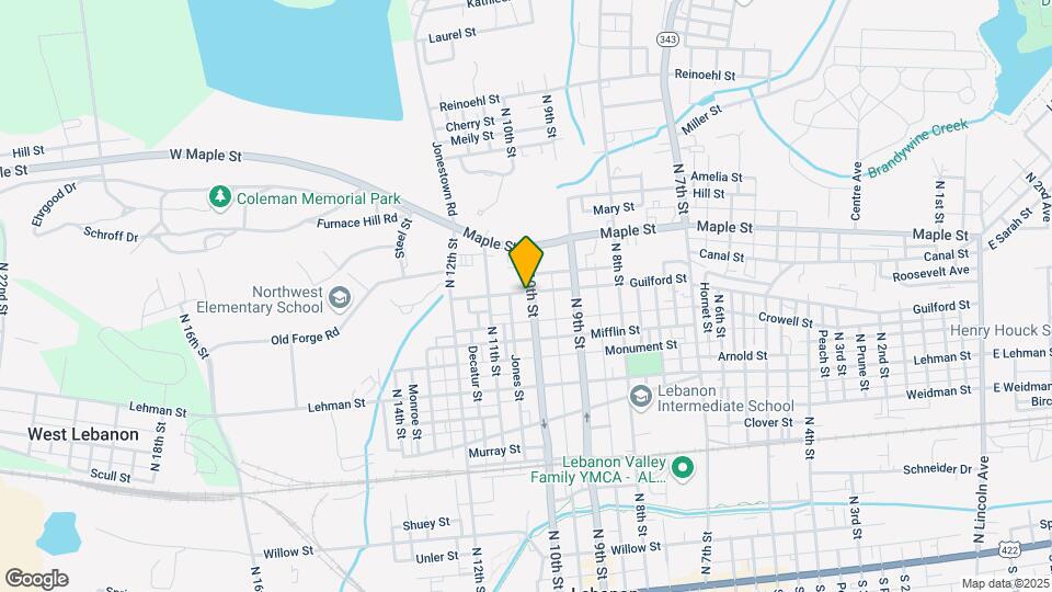 547 N 10th St Map and Location Details
