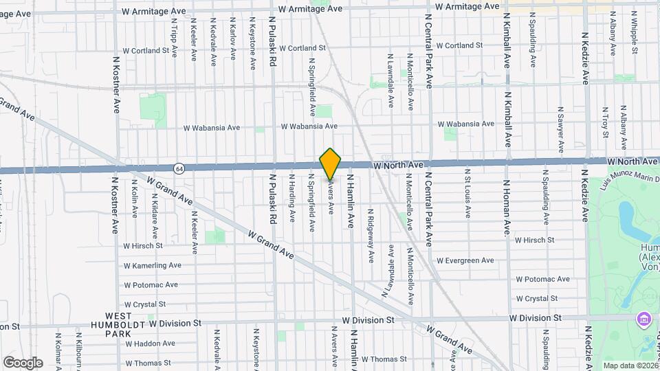 1530 N Avers Ave Map and Location Details