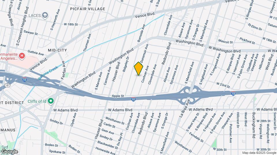 2324 S Dunsmuir Ave Map and Location Details