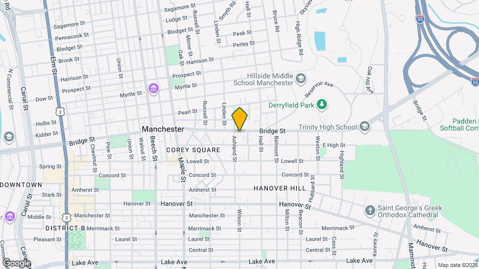 105 Ashland St Map and Location Details