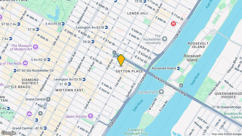 340 E 58th St Map and Location Details