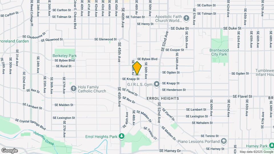 4813 SE Knapp St Map and Location Details