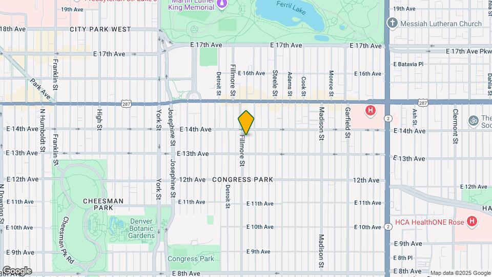 1346 Fillmore St Map and Location Details