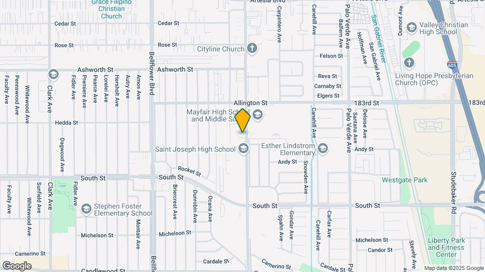 5915 Woodruff Ave Map and Location Details