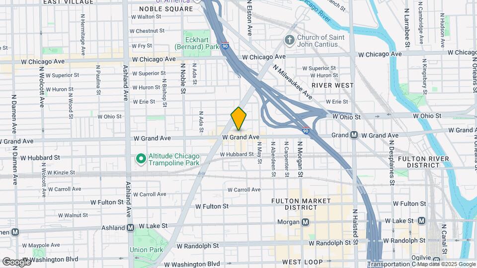 1202 W Grand Ave Map and Location Details