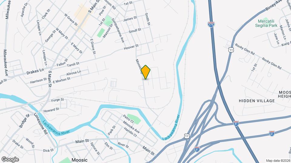 801 Moosic Rd Map and Location Details