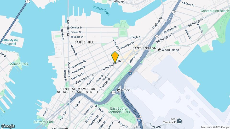 219 Bennington St, Unit #3 Map and Location Details
