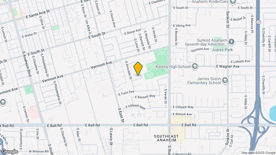 1423 E Norman Ave Map and Location Details