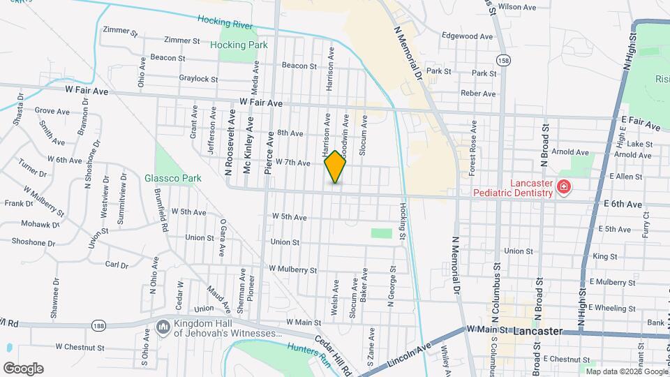 709 W 6th Ave Map and Location Details