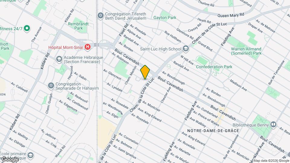 6607 De La Côte-Saint-Luc Ch Map and Location Details