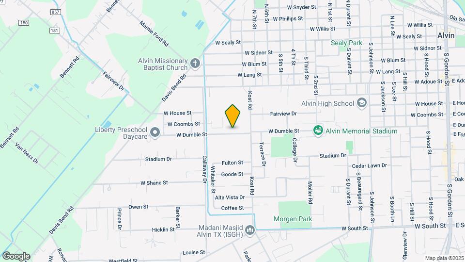1718 W Dumble St Map and Location Details