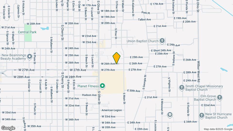 200 W 26th Ave Map and Location Details