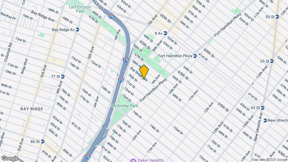 852 Bay Ridge Ave Map and Location Details